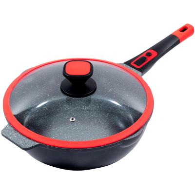 Bratpfanne KING "Click-Grip", schwarz (schwarz, rot), H:9,5cm Ø:32cm, Pfannen, abnehmbarer Griff, Induktion, Ø 32 cm Image