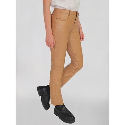 Lederhose JCC "31019444", Damen, Gr. 44, Normalgrößen, braun (light cognac), Obermaterial: 100% Lammleder, Hosen 5-Pocket-Hose Image