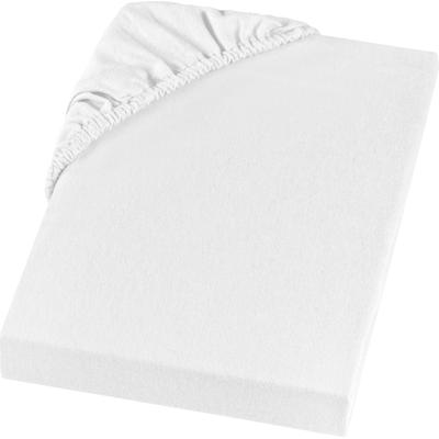 Spannbettlaken SETEX "Feinbiber in Gr. 70x140, 90x200, 140x200 oder 180x200 cm", weiß, B:90cm L:200cm, Feinbiber, Obermaterial: 100% Baumwolle, Laken, für Matratzen bis 23 cm Höhe, Winter, Bettlaken Image