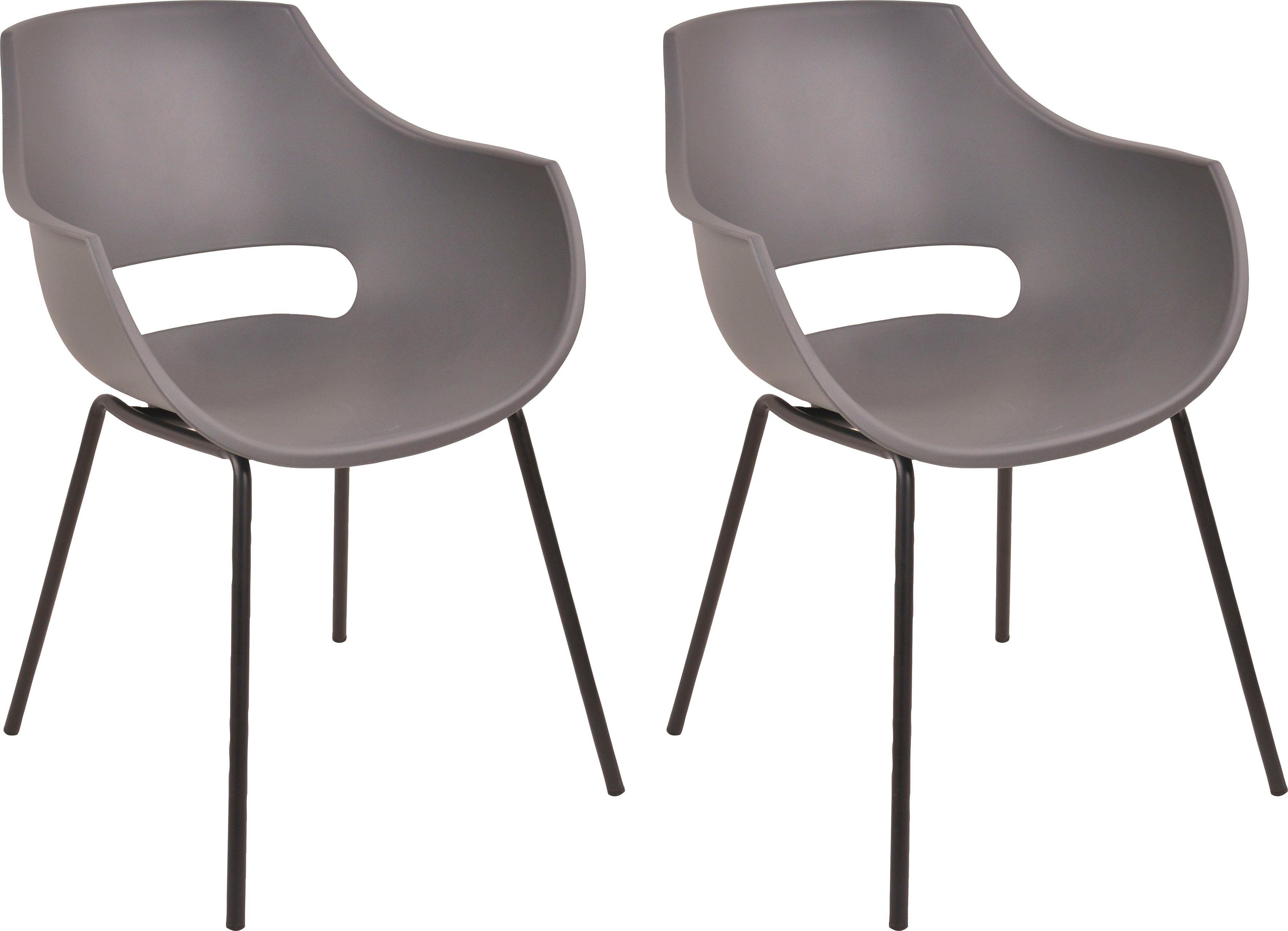 Schalenstuhl SIT, grau (grau, schwarz), B:51cm H:85cm T:57,5cm, Stühle