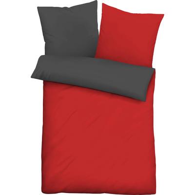 Wendebettwäsche "Uni-Microfaser-Satin in Gr. 135x200 oder 155x220 cm", rot (rubin), B/L: 155cm x 220cm, , Microfaser-Satin, B/L: 80cm x 80cm, Microfaser-Satin, Obermaterial: 100% Polyester, CASTELL - MARKENBETTWÄSCHE, Bettwäsche, pflegeleichte... Image