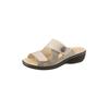 Pantolette BELVIDA, Damen, Gr. 40, grau (taupe, bedruckt), Glattleder, Nubukleder, klassisch, Schuhe