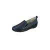 Slipper NATURAL FEET "Clara", Damen, Gr. 41, blau (dunkelblau), Leder, elegant, Schuhe, mit weitem Fußbett