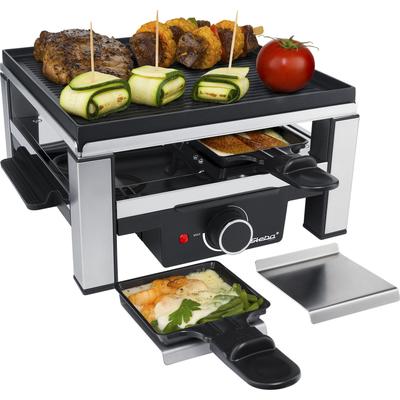 STEBA Raclette "RC 104", schwarz (edelstahlfarben, schwarz), B:30cm H:15cm T:28cm, Raclettes Image