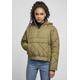 Winterjacke URBAN CLASSICS "Damen Ladies Oversized Diamond Quilted Pull Over Jacket" Gr. S, grün (tiniolive) Damen Jacken Winterjacken