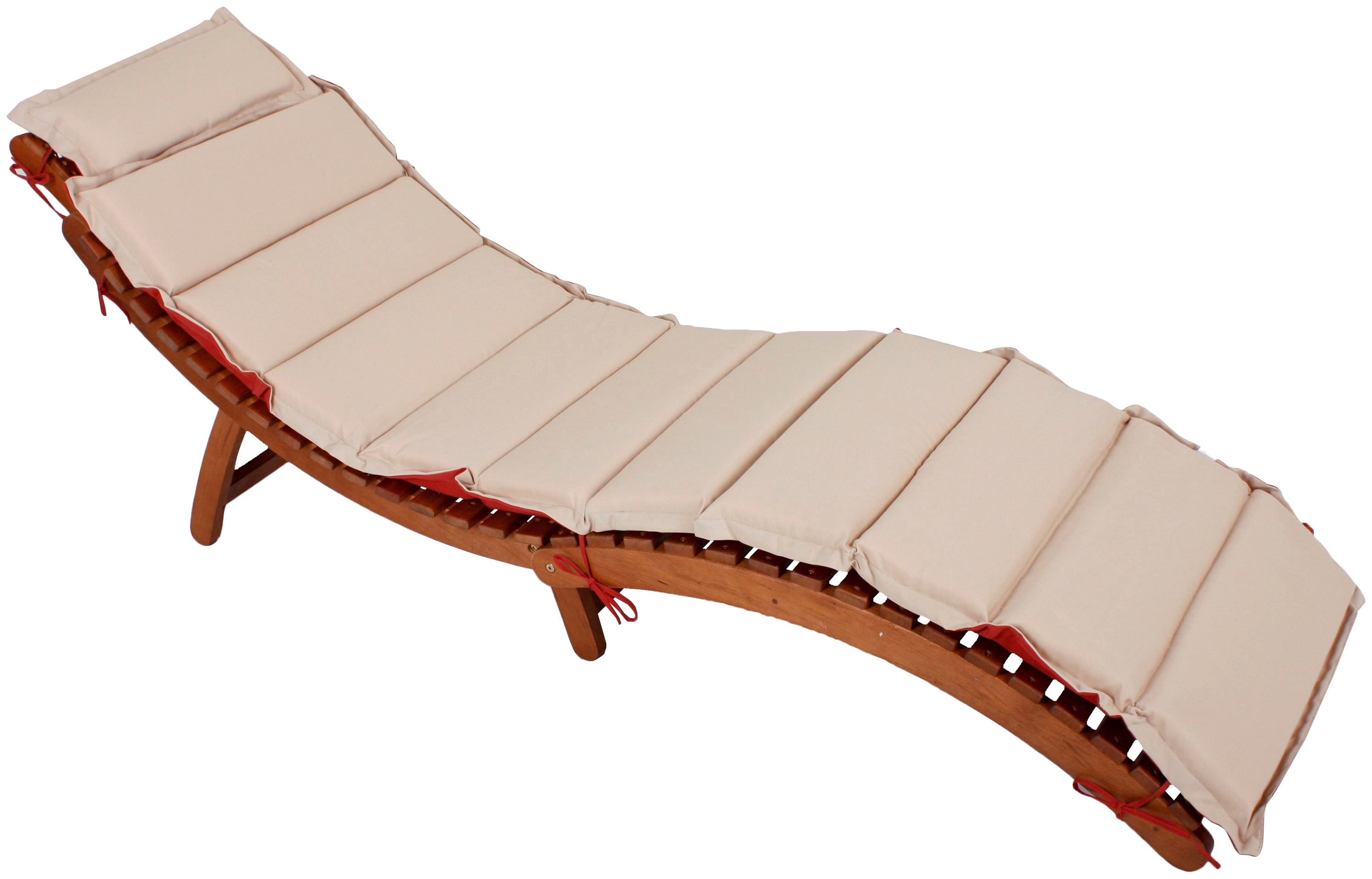 Gartenliege GARDEN PLEASURE "NASSAU", braun, Gartenliegen, mit Wendeauflage