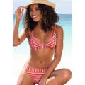 Triangel-Bikini LASCANA Gr. 34, Cup C/D, orange (orange, gestreift) Damen Bikini-Sets Ocean Blue