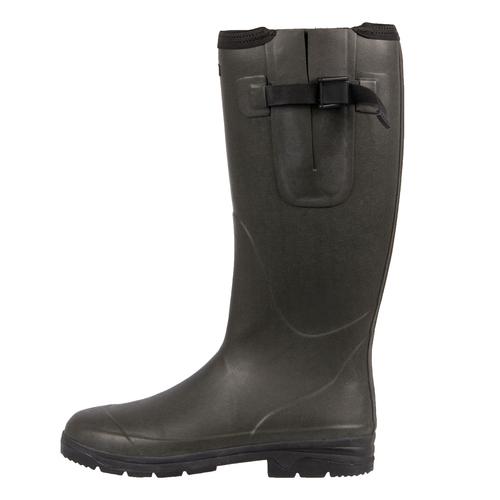 „Gummistiefel MOLS „“Pennant““ Gr. 44, schwarz (khaki, schwarz) Schuhe Gummistiefel mit wärmendem Isolationsneopren“