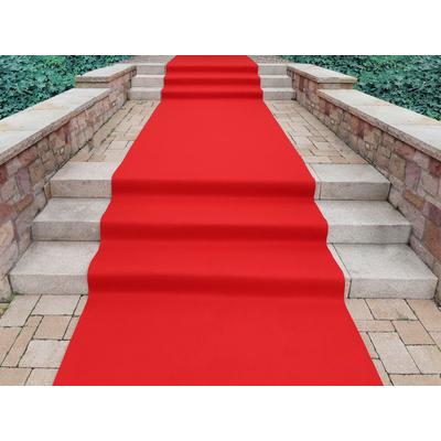 Läufer "PODIUM", rot, B:150cm H:2,6mm L:2800cm, Polypropylen (PP), PRIMAFLOR-IDEEN IN TEXTIL, Teppiche, Breite 150 cm, robuster Nadelfilz, Uni-Farben Image