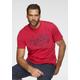 T-Shirt MAN'S WORLD, Herren, Gr. L (52/54), rot, Single Jersey, Obermaterial: 100% Baumwolle, bedruckt, casual, normal, Rundhals, Kurzarm, Shirts, Kurzarm, bedruckt, Rundhalsausschnitt, aus Single Jersey, Topseller