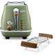 DE'LONGHI Toaster "Incona Vintage »CTOV 2103.BG«" grün Retrotoaster