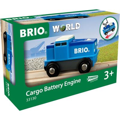 Spielzeug-Lokomotive BRIO "BRIO WORLD, Blaue Batterie-Frachtlok" Spielzeugfahrzeuge blau (blau, weiß) Kinder Ab 3-5 Jahren