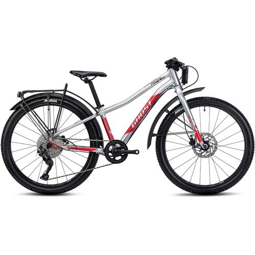 „Trekkingrad GHOST „“Kato 24 Pro EQ““ Fahrräder Gr. 30 cm, 24 Zoll (60,96 cm), silberfarben Trekkingräder“