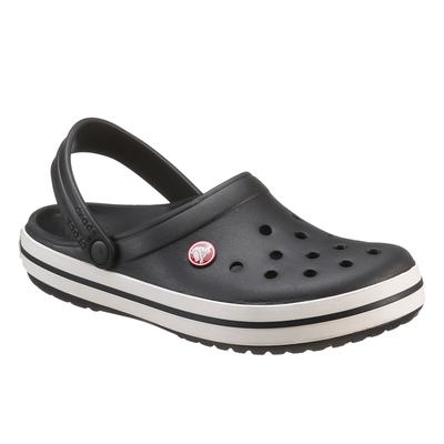 Clog CROCS "Crocband", Herren, Gr. 38, schwarz-weiß (schwarz, weiß), Croslite, kontrastfarbene Details, sportlich, Schuh