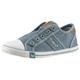 Slip-On Sneaker MUSTANG SHOES Gr. 38 (5), blau (rauchblau) Damen Schuhe Sneaker