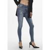 Skinny-fit-Jeans ONLY "ONLPOWER LIFE MID PUSH", Damen, Gr. M (38), Länge 32, blau (medium blau denim), Denim/Jeans, Obermaterial: 92% Baumwolle, 6% Polyester, 2% Elasthan, Abriebeffekte, modisch, skinny fit, Jeans 5-Pocket-Jeans