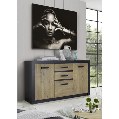 „Sideboard INOSIGN „“Bruegge““ Sideboards Gr. B/H/T: 153 cm x 88 cm x 43 cm, 2, grau (fresko) Sideboards Breite ca. 153 cm“