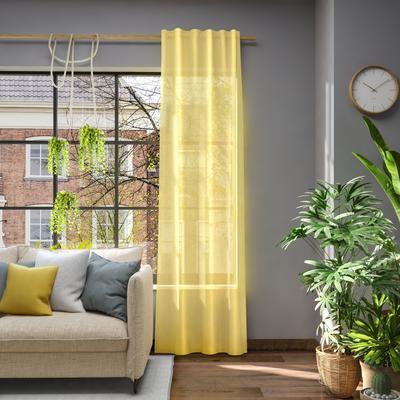 Vorhang NEUTEX FOR YOU "Libre-ECO" Gr. 1, gelb, B:142cm H:245cm, Jacquard, Polyester, Gardinen Image