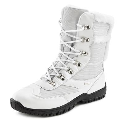 Winterstiefel LASCANA, Damen, Gr. 39, weiß, Obermaterial: 65% Nylon, 35% Lederimitat. Futter: 100% Polyester. Decksohle: