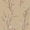 LAURA ASHLEY Vliestapete "Pussy Willow" Tapeten Gr. B/L: 0,52 m x 10 m, Rollen: 1 St., beige (natur) Blumentapeten