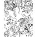 SCHÖNER WOHNEN-KOLLEKTION Fototapete Tapeten Gr. B/L: 2,12 m x 2,70 m, schwarz (schwarz, weiß) Fototapeten Blumen