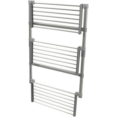 Wäscheständer RUCO, grau (aluminiumfarben), B:50cm H:135cm T:25cm, Aluminium, Kunststoff, Wäscheständer, für die Duschkabine, 9 m Trockenlänge Image