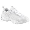 Sneaker SKECHERS "D´Lites-Fresh Start", Damen, Gr. 40, silber (weiß, silberfarben), Leder, Textil, Synthetik, sportlich, Schuhe Sneaker, Freizeitschuh, Halbschuh, Schnürschuh mit Bio-Dri-Ausstattung