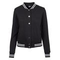 Anorak URBAN CLASSICS "Urban Classics Damen Ladies College Sweat Jacket" Gr. 5XL, schwarz (black, black) Damen Jacken Regenjacken Anoraks
