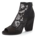 Stiefelette LASCANA Gr. 37, schwarz Damen Schuhe Sommerboots Peeptoe Stiefelette Schaftsandale Schaftsandaletten Sandaletten