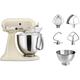 KITCHENAID Küchenmaschine "Küchenmaschine 5KSM175PSEAC ALMOND CREAM" Küchenmaschinen mit Zubehör im Wert von ca. 112,-€ UVP beige (creme) Küchenmaschinen