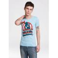 T-Shirt LOGOSHIRT "Captain America" Gr. S, blau Herren Shirts T-Shirts
