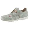 Sneaker RIEKER, Damen, Gr. 37, grün (mint, used), Nubuklederimitat, sportlich, Schuhe, im Sportslook, Freizeitschuh, Halbschuh, Schnürschuh