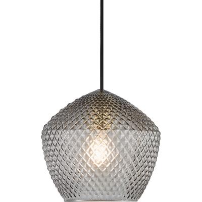 NORDLUX Pendelleuchte "ORBIFORM", grau (grau, messingfarben), Ø 23cm H: 22cm, Lampen, Hängeleuchte, Struktur Glas Schirm, Messing Applikation Image