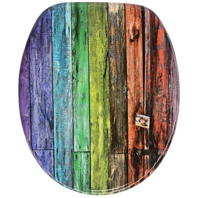 WC-Sitz SANILO "Rainbow", bunt, B:37,7cm L:47cm, MDF - Mitteldichte Holzfaserplatte, WC-Sitze