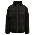 Winterjacke URBAN CLASSICS "Herren Boxy Corduroy Puffer Jacket" Gr. M, schwarz (black) Herren Jacken Übergangsjacken