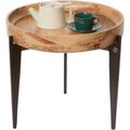 Beistelltisch TOM TAILOR HOME "T-TRAY TABLE SMALL", gelb (mango natur), B:46cm H:42cm T:46cm, Tische, mit Tablett, rund, ø 46 cm
