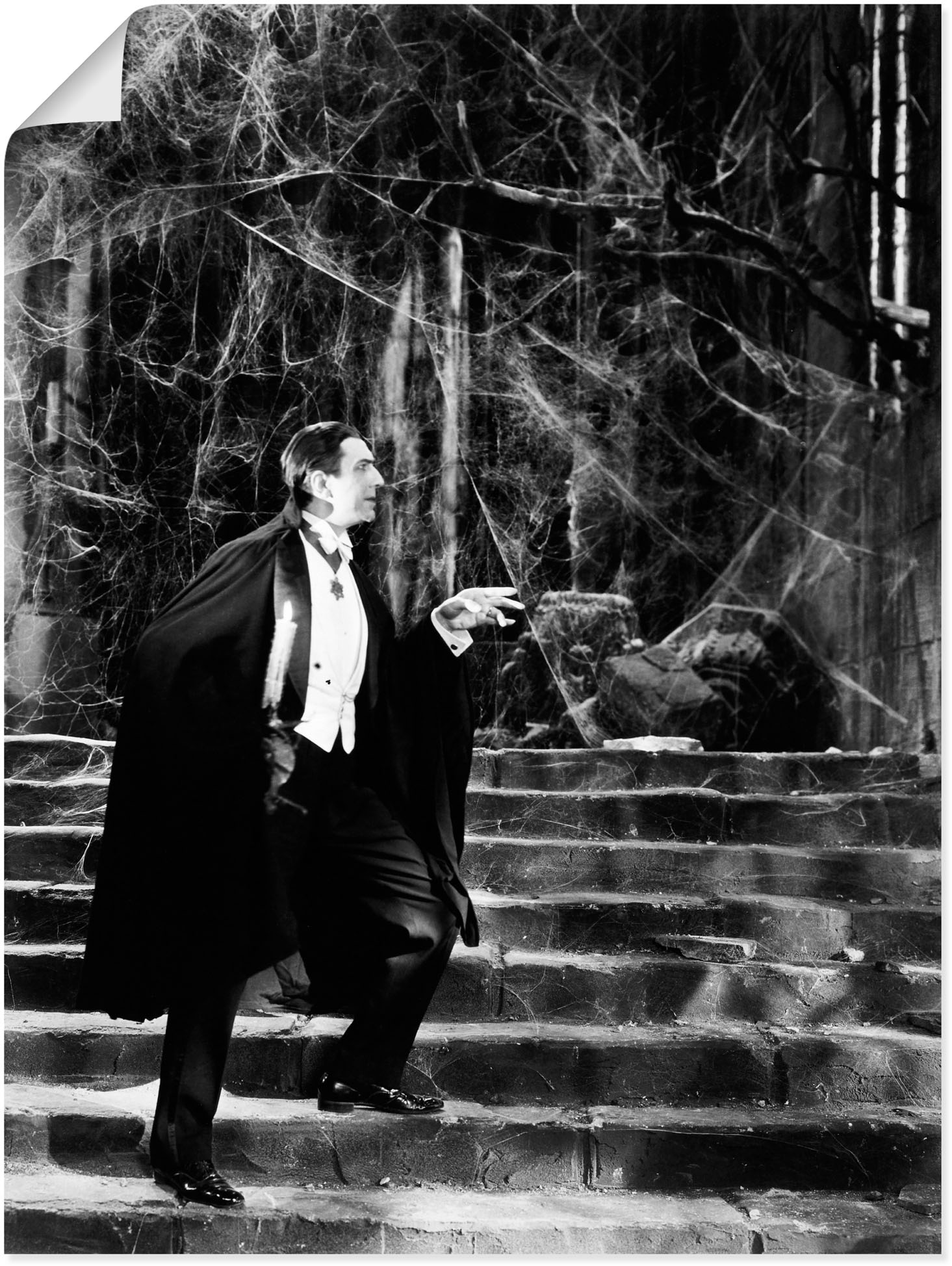 Wandbild ARTLAND "Dracula 1931", schwarz (farbe bild(er): schwarz), B:30cm H:40cm, Bilder, als Alubild, Outdoorbild, Poster in verschied. Größen Image