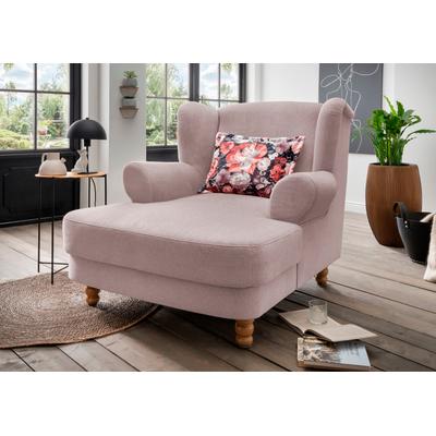 Loveseat HOME AFFAIRE "Tassilo", rosa (flamingo), B:121cm H:107cm T:147cm, 100% Polyester, Sessel Image