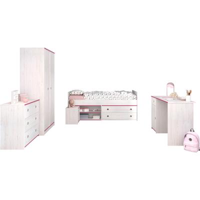 Jugendzimmer-Set PARISOT "Smoozy", weiß, Schlafzimmermöbel-Sets