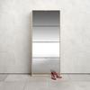 Schuhschrank INOSIGN "Shoes", braun (eichefarben), B:70,3cm H:162cm T:24,05cm, FSC-zertifizierter Holzwerkstoff, Schränke, verspiegelte Klappenfronten, 2 Fächer, Folienbeschichtet, Höhe 162 cm