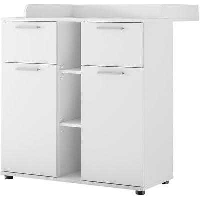 Wickelkommode BEGABINO "Bibo", weiß, B:89cm H:101cm T:78cm, Spanplatte, Wickelkommoden
