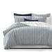 Cruz Ticking Stripes Indigo/Ivory Coverlet and Pillow Sham(s) Set