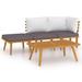 vidaXL Patio Lounge Set Sectional Sofa Set with Cushions Solid Wood Acacia