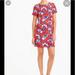 J. Crew Dresses | J Crew Floral S/S Dress 00 | Color: Blue/Red | Size: 00