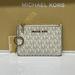 Michael Kors Bags | Michael Kors Jet Set Travel Small Coin Id Wallet Key Holder Wallet Mk Vanilla | Color: Brown/White | Size: Os