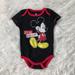 Disney One Pieces | Disney Mickey Mouse Just Chillin’ Baby Onesie 6-9 Months | Color: Black/Red | Size: 6-9mb