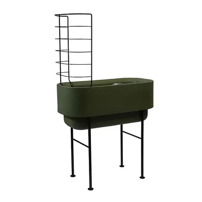 Crescent Garden Trellis for TruDrop Nest Self Watering Raised Bed