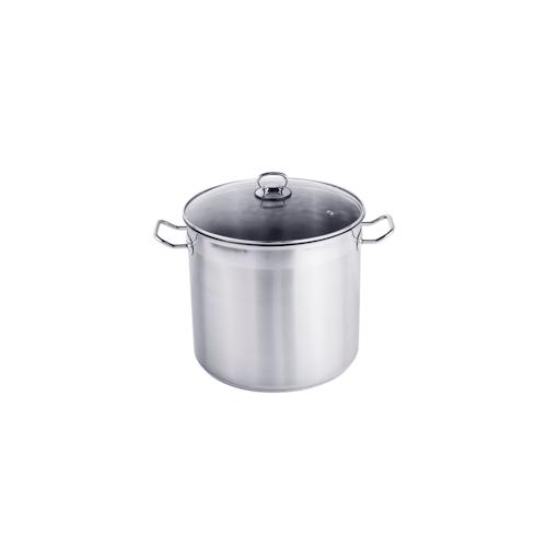 Edelstahl Universaltopf Großraumtopf Kochtopf Topf mit Glasdeckel 20 L