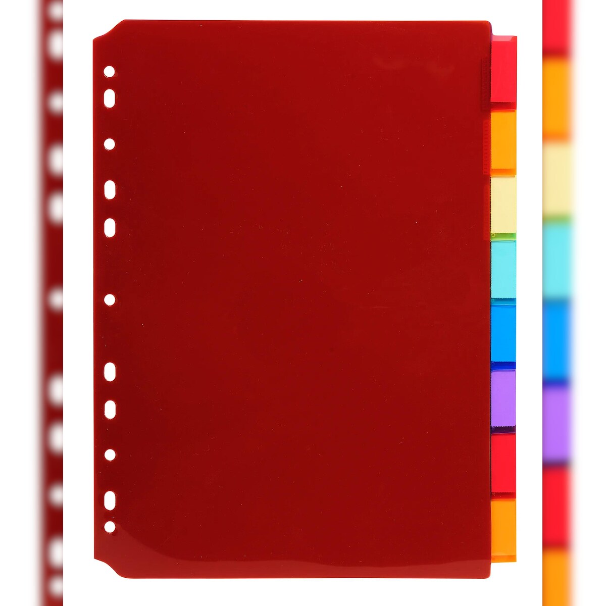 Exacompta 3908E 10x Register PP transluzent 200µ, 8-teilig, für DIN A4 - Farben sortiert Image