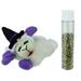 Lamb Chop with Witch Hat and Refillable Catnip Cat Toy, Small, Cream / Purple
